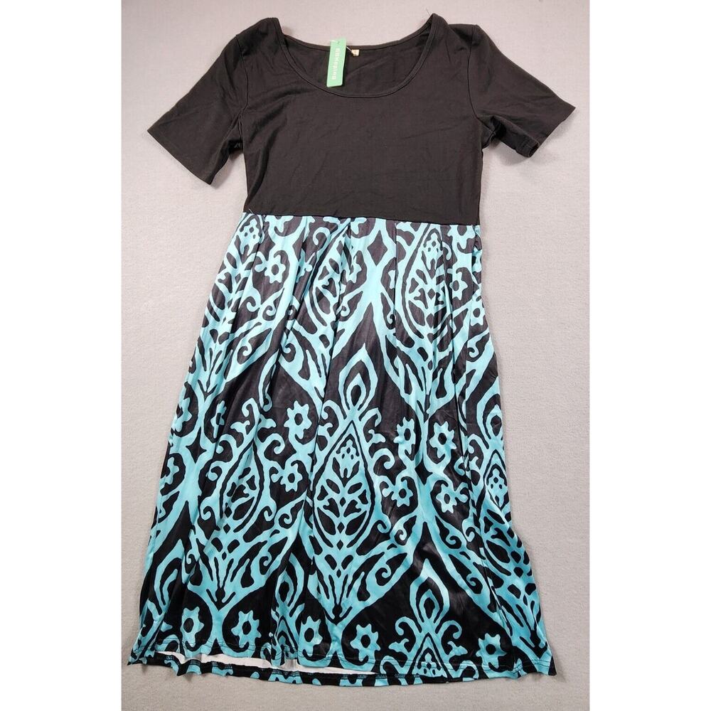 Short Sleeve Maternity Dress Knee Length Fit And Flare Womens Size Small